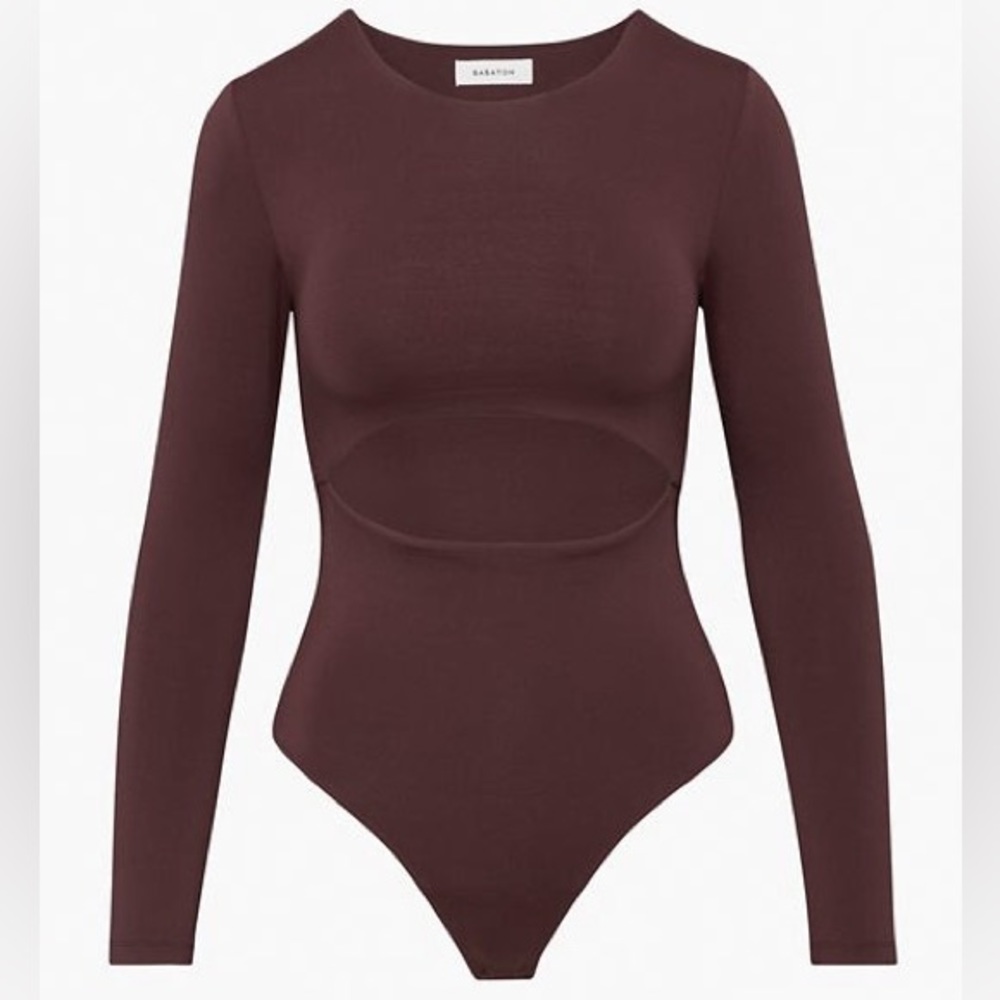 Aritzia Babaton Segovia Contour Cutout Long Sleeve Bodysuit - Size Small